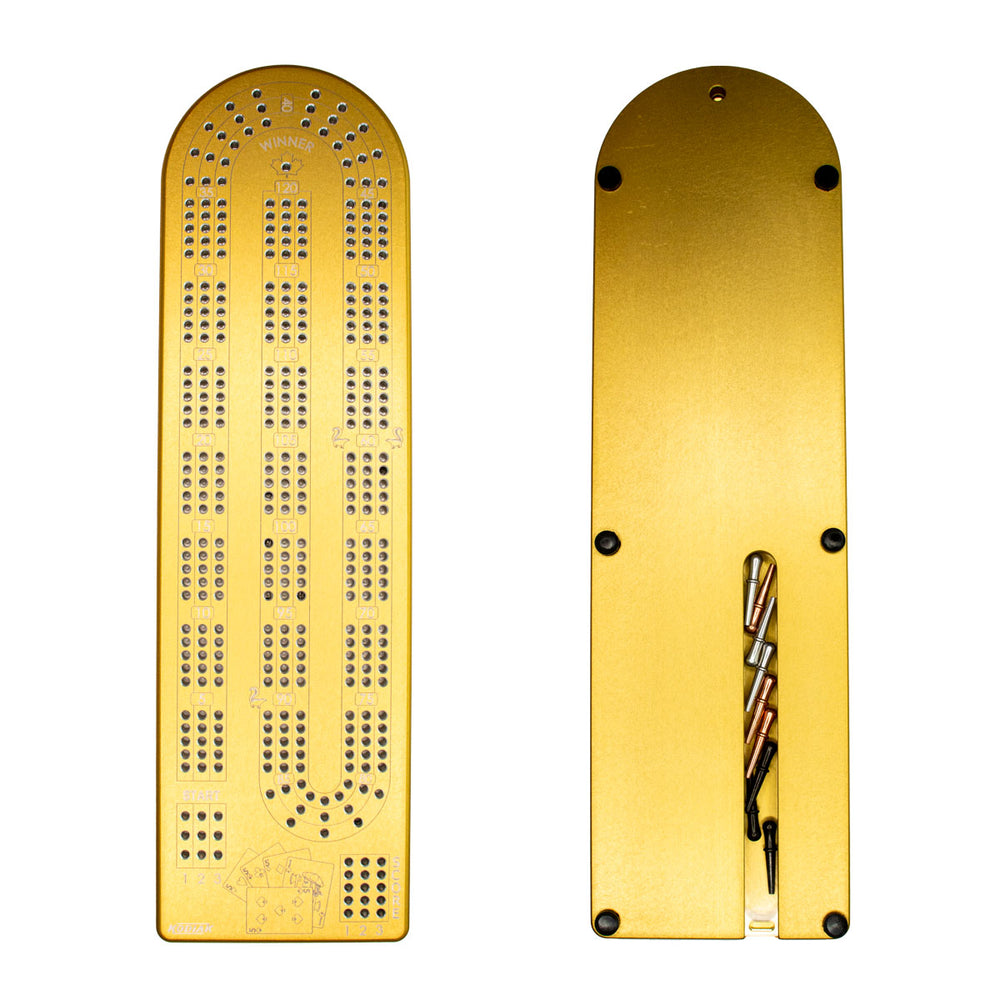 Kodiak CNC Billet Aluminum Cribbage Board Gold