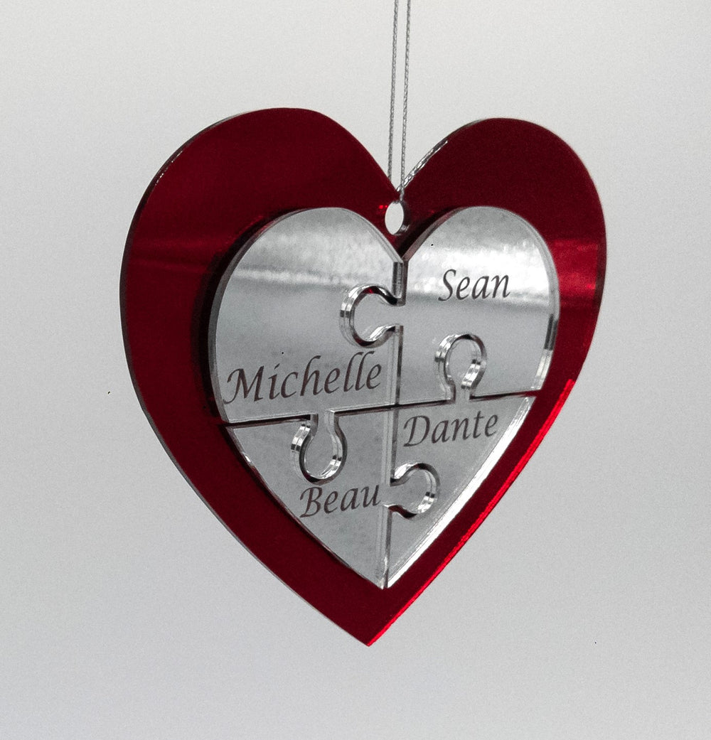 Puzzle Heart Ornament for a Personalized Christmas