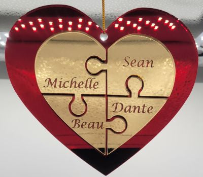 Puzzle Heart Ornament for a Personalized Christmas